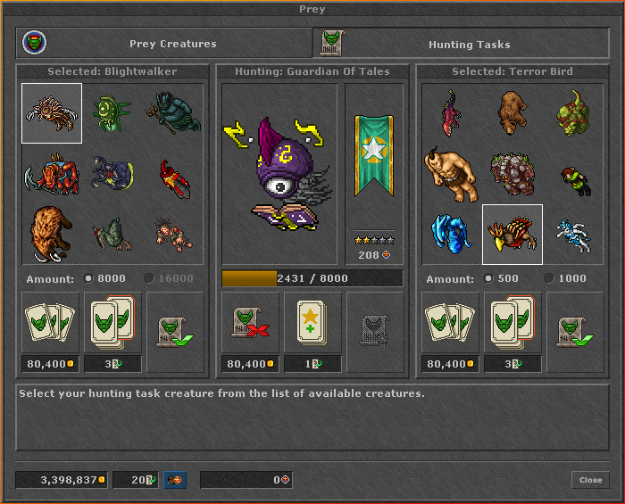 Hunting Tasks